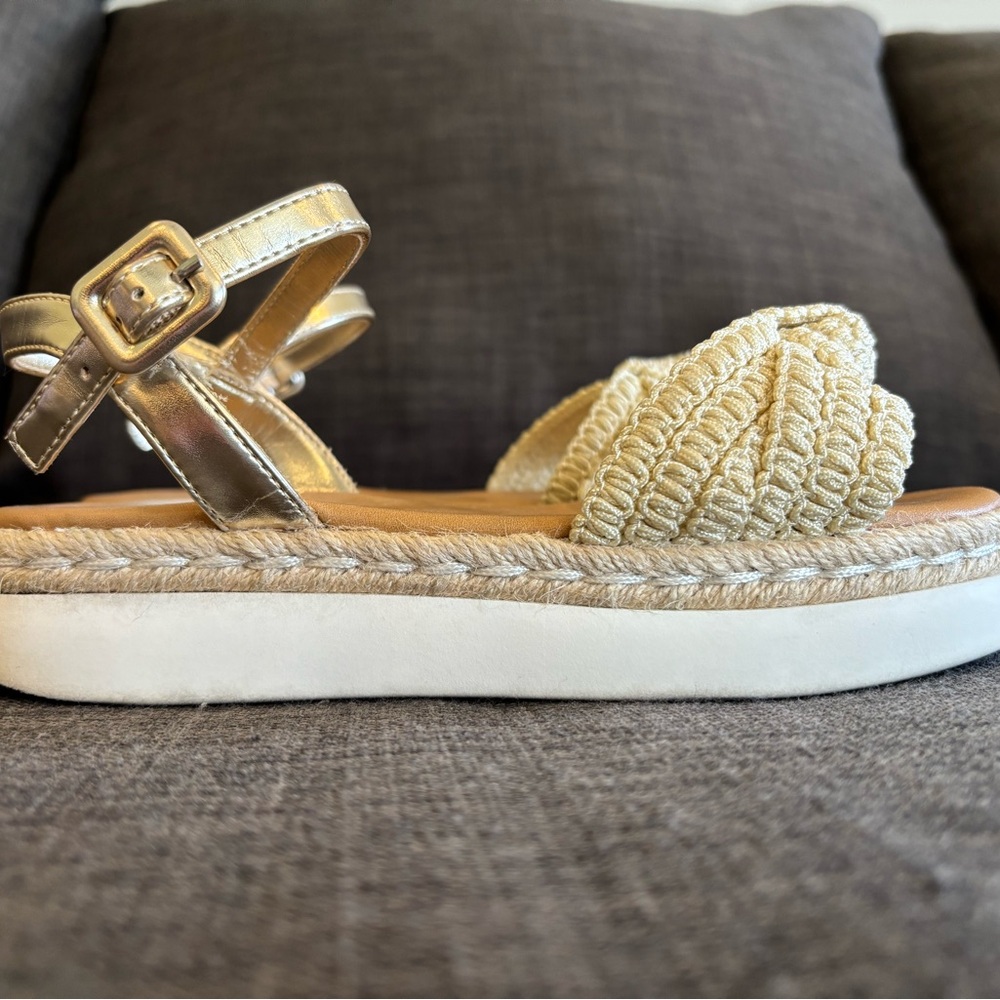 Girls Sandals with Gold Accents